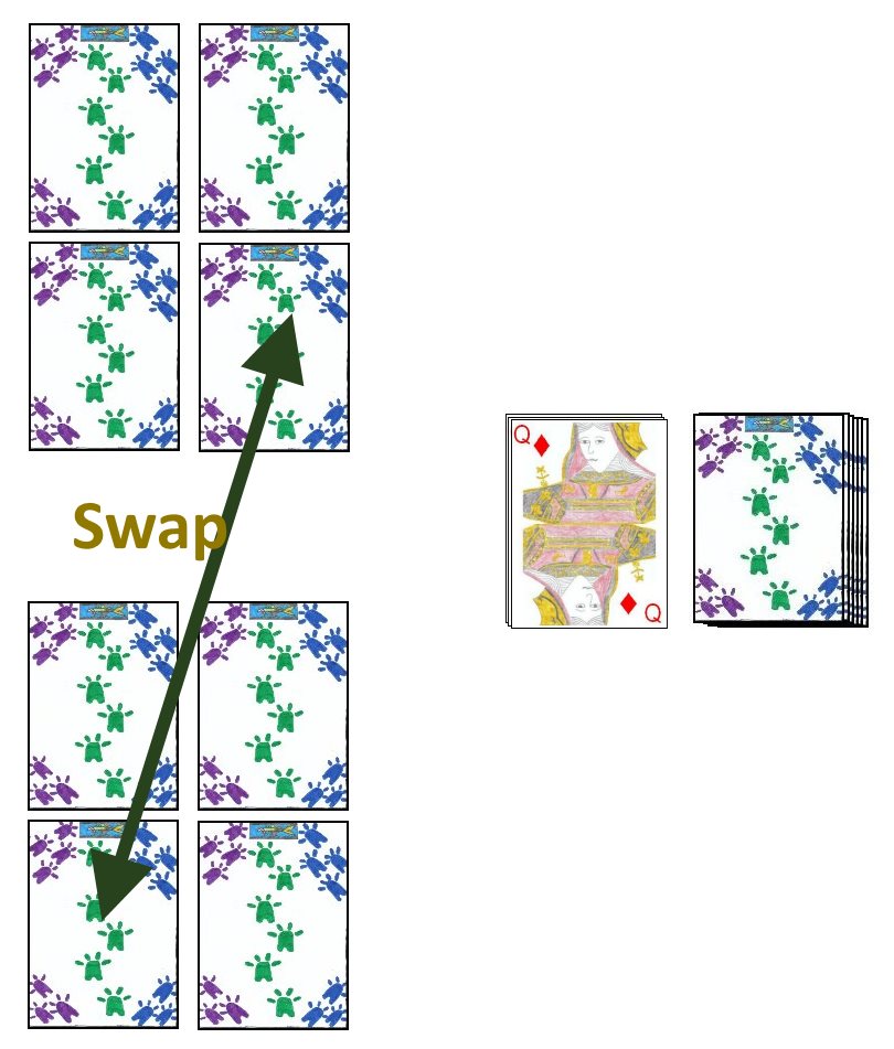 Swapping a card in Cambio Swapping a card in Cambio