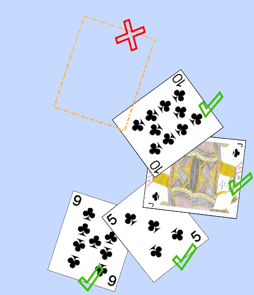 An unfinished trick in the card game Generala An unfinished trick in the card game Generala