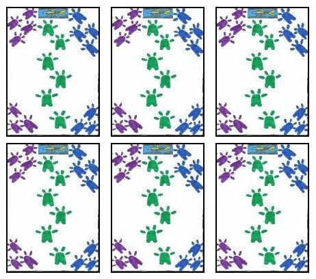 Hand layout for six card Golf
