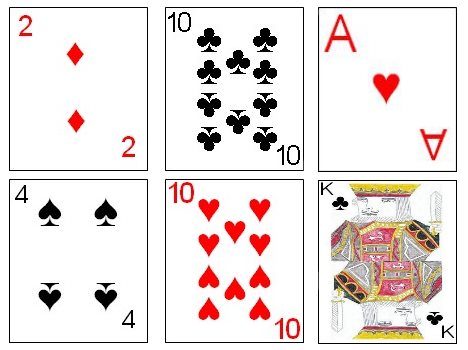 Six card Golf hand of 3 points Six card Golf hand of 3 points