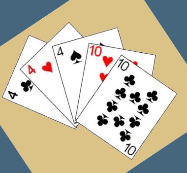 A winning hand in Tres y Dos A winning hand in Tres y Dos